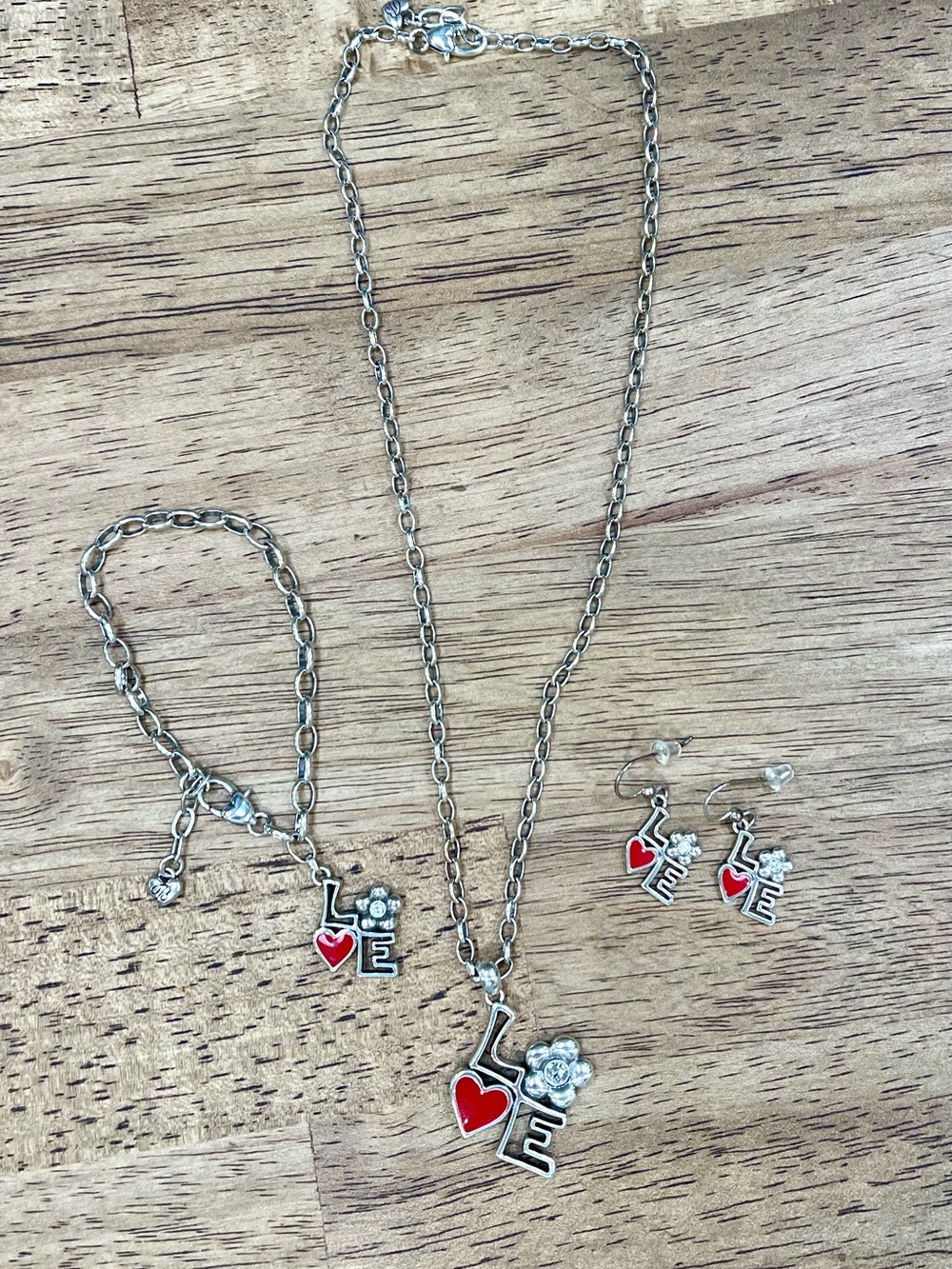 Brighton Mod Love Necklace, Bracelet, and Earrings